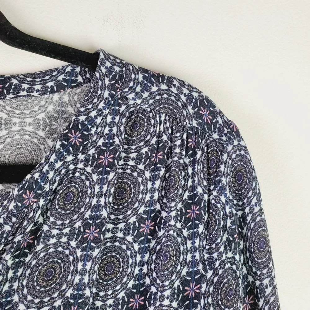 Pure Collection Circular Geometric Viscose Lagenlook Dress Sz 12 - Picture 3 of 10